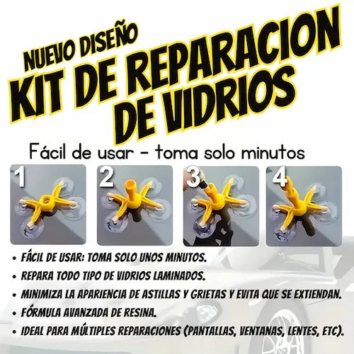 Kit Reparador de Vidrios Nano Liquido™:  Repara Cristales y Pantallas en minutos sin salir de casa.