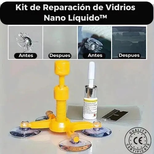 Kit Reparador de Vidrios Nano Liquido™:  Repara Cristales y Pantallas en minutos sin salir de casa.